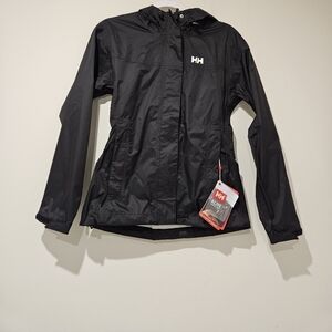 Helly Hansen Women's Black Rain Jacket, Size Small